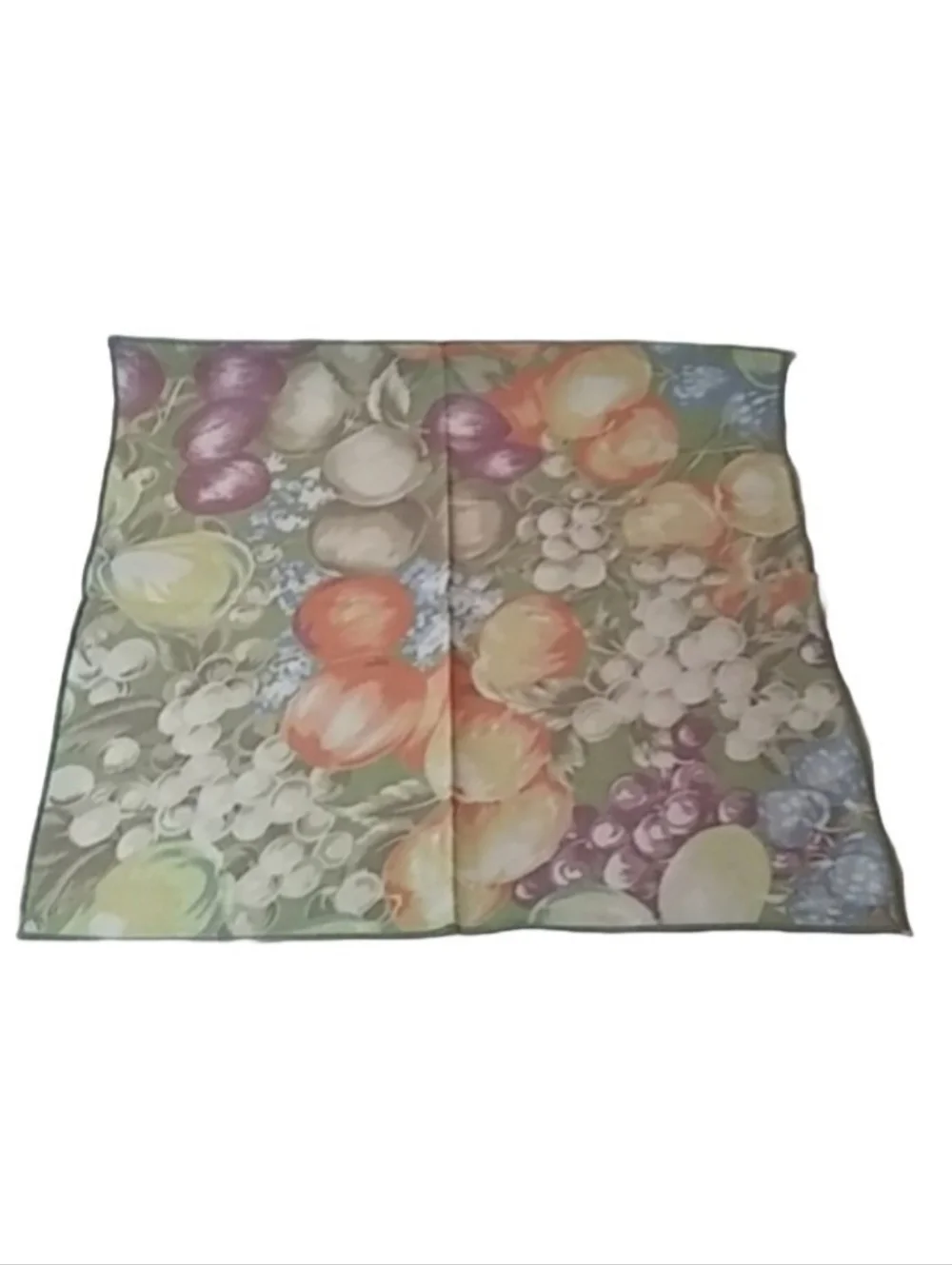 Cloth Placemat & Napkin Set (4) Fruit Theme Multicolor | EUC